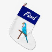 Hanukkah Strumpf - Blauquaker-Papagei Großer Weihnachtsstrumpf (Vorderansicht (hängend))