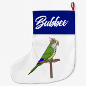 Hanukkah Strumpf - Blauquaker-Papagei Großer Weihnachtsstrumpf (Rückseite)