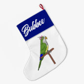 Hanukkah Strumpf - Blauquaker-Papagei Großer Weihnachtsstrumpf (Rückseite (Hängend))