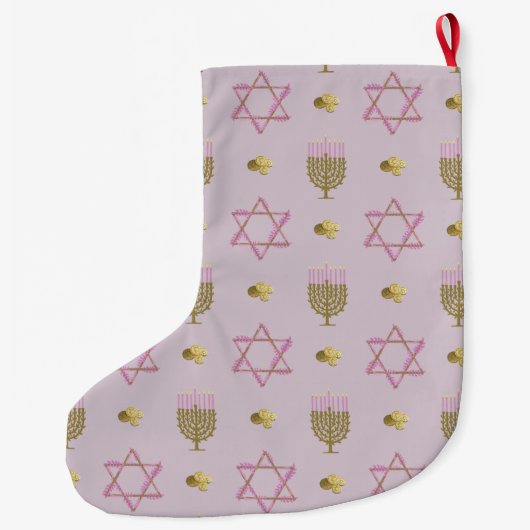 Hanukkah-Strumpf Großer Weihnachtsstrumpf (Rückseite)