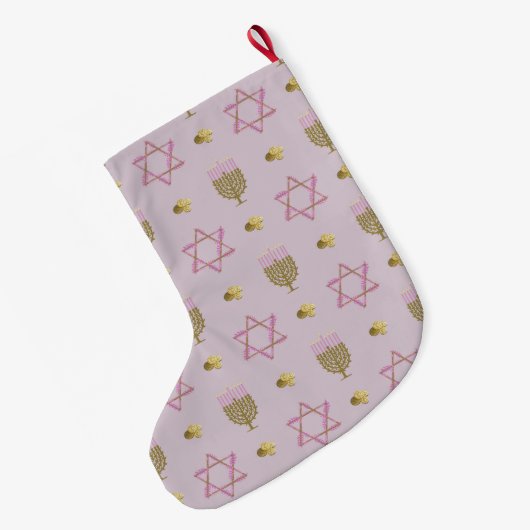 Hanukkah-Strumpf Großer Weihnachtsstrumpf (Rückseite (Hängend))