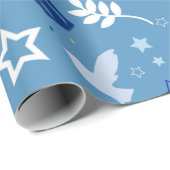 Hanukkah Symbole Geschenkpapier (Rolleneckpunkt)