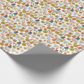 Hanukkah Symbole: jüdisches Urlaubsmuster. Geschenkpapier (Ecke)