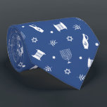 Hanukkah Symbole Krawatte<br><div class="desc">Hanukkah Symbole Muster</div>