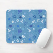 Hanukkah Symbole Mousepad (Mit Mouse)