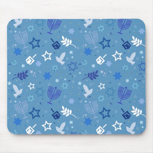 Hanukkah Symbole Mousepad (Vorne)