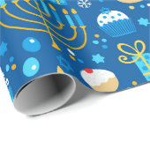 Hanukkah-Symbolismus Geschenkpapier (Rolleneckpunkt)