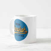 Hanukkah Tasse "Happy Chanukah EST 139 BCE" (Vorderseite Links)