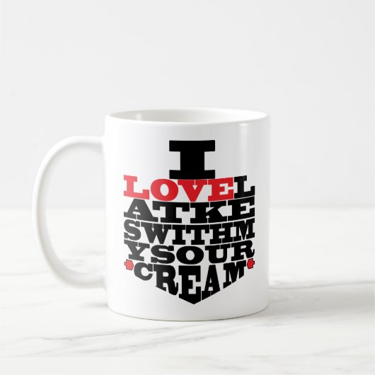 Hanukkah Tasse "I Liebe Latkes" (Links)