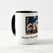 Hanukkah Tasse mit Ragdoll Katzen (Vorderseite Links)