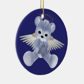Hanukkah Teddy Bear Keramikornament (Rechts)