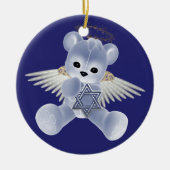 Hanukkah Teddy Bear Keramikornament (Vorne)