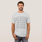 Hanukkah Text Design in Schwarz/Weiß T-Shirt (Vorne ganz)