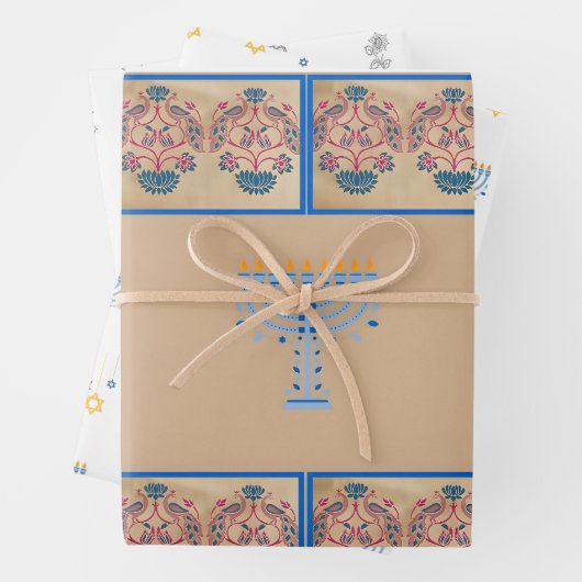 Hanukkah Themageschenk Geschenkpapier Set (Beispiel)