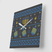hanukkah- throw pillow quadratische wanduhr (Winkel)