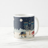 Hanukkah Tiere Menorah Wüste Kaffee Tasse (VorderseiteRechts)