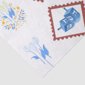 Hanukkah Tissue Paper - Briefmarke-Stil Seidenpapier (Detail)