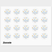 Hanukkah Typografy Umschlag Aufkleber Label (Blatt)