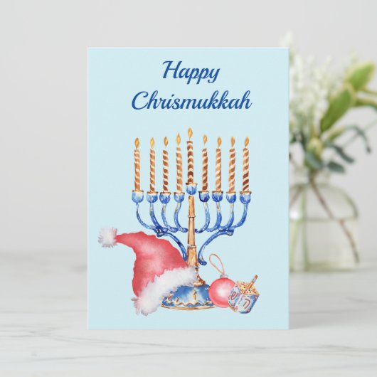 Hanukkah und Weihnachten Chrismukka (Stehend Vorderseite)
