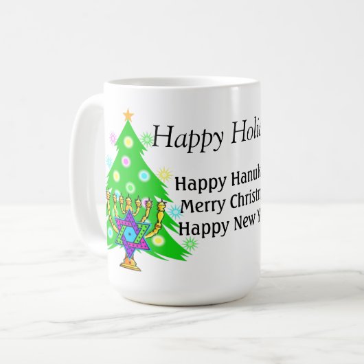 Hanukkah und Weihnachten zusammen Kaffeetasse (Vorderseite Links)