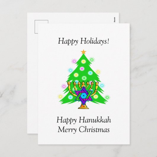 Hanukkah und Weihnachten zusammen Weihnachts-Weihn (Vorne/Hinten)