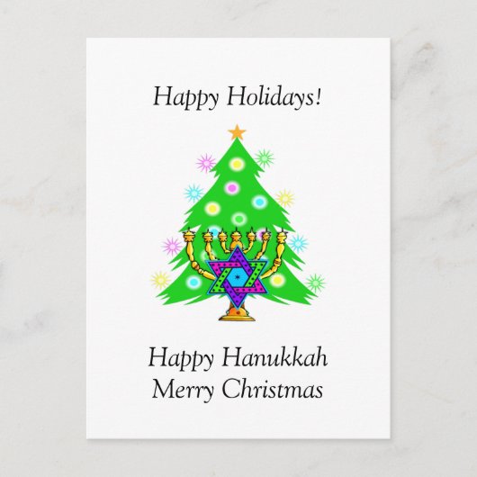 Hanukkah und Weihnachten zusammen Weihnachts-Weihn (Vorderseite)