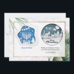 Hanukkah und Weihnachtsgrußkarte Feiertagskarte<br><div class="desc">Eine Karte für alle auf Ihrer Liste. (Hintergrund: rawpixel.com auf Freepik). (Bild von Freepik). Die Karte lässt sich leicht mit Ihren Formulierungen, Schriftart und Schriftart anpassen. Nicht genau das, was Sie suchen? Alle unsere Produkte können auf Ihre Bedürfnisse zugeschnitten werden, ohne Aufpreis. Kontaktieren Sie uns einfach unter askcottonlamb@gmail.com. Die Abstimmung...</div>