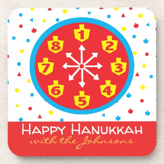 Hanukkah Untersetzer 8 Tage & Nächte (Vorderseite)