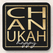 Hanukkah Untersetzer Chanukah Gold (Vorderseite)