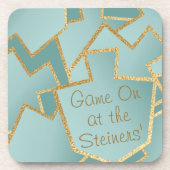 Hanukkah-Untersetzer Das neue elegante Türkis Getränkeuntersetzer (Vorderseite)