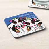 Hanukkah-Untersetzer freuen sich über das Moo-Jahr Getränkeuntersetzer (Linke Seite)