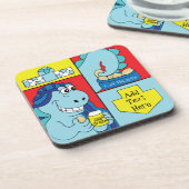 Hanukkah Untersetzer Personalize DinoLatke Eater (Linke Seite)