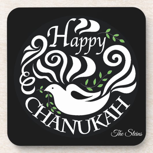 Hanukkah Untersetzer Personalize Happy Chanukah Do (Vorderseite)