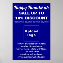 Hanukkah Verkauf auf blauem Poster