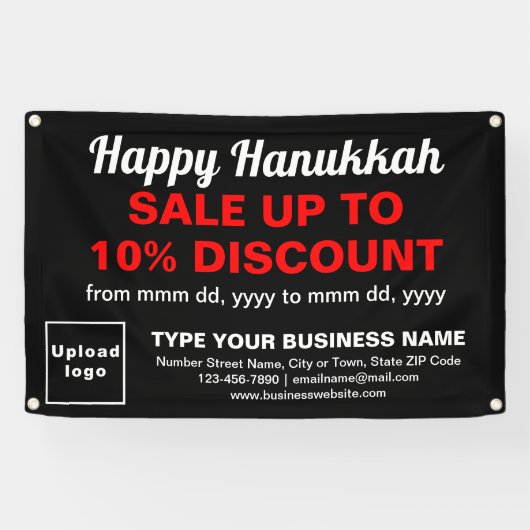 Hanukkah Verkauf auf dem Banner "Black Rectangle" (Horizontal)