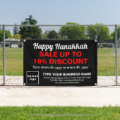 Hanukkah Verkauf auf dem Banner "Black Rectangle" (Insitu)