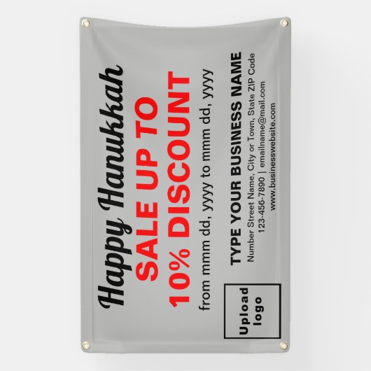 Hanukkah Verkauf auf dem Banner "Grau Rectangle" (Vertikal)