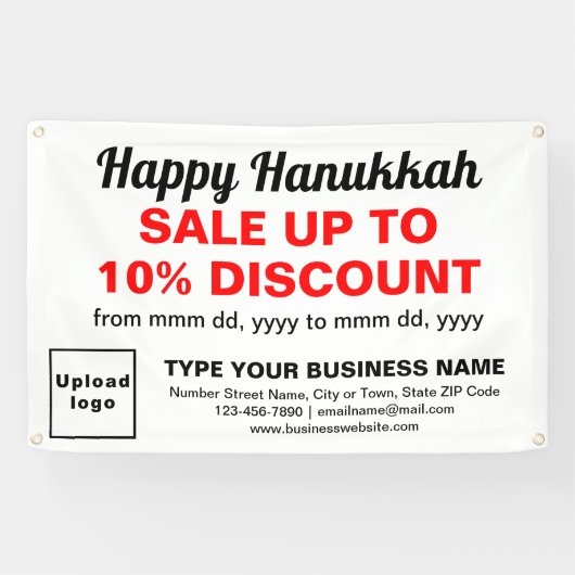 Hanukkah-Verkauf auf dem Banner "White Rectangle" (Horizontal)