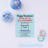 Hanukkah-Verkauf auf dem hellblauen Flyer (Einzeln)