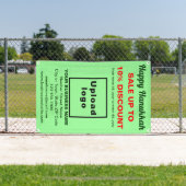 Hanukkah Verkauf auf hellgrünem Banner (Insitu)