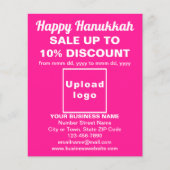 Hanukkah-Verkauf auf rosa Flyer (Vorne)