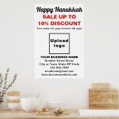Hanukkah Verkauf auf weißem Poster (Küche)