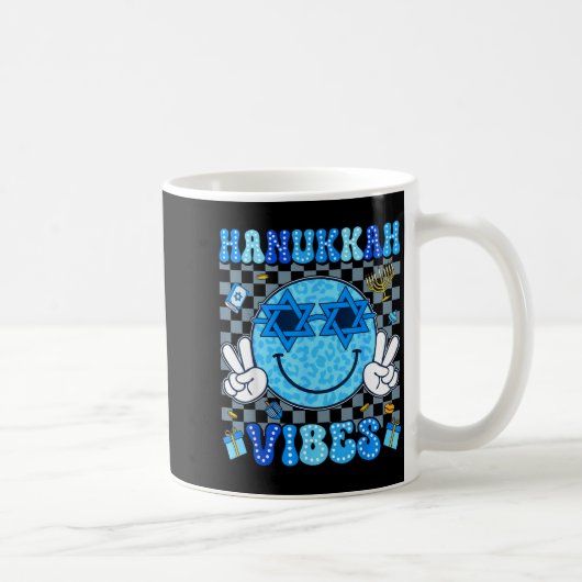 Hanukkah Vibes Chanukah Pajama Happy Hanukkah Men Kaffeetasse (Rechts)