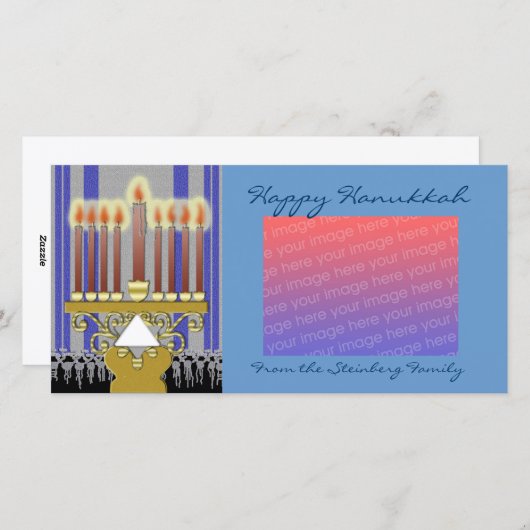 Hanukkah-Vorlage Feiertagskarte (Vorne/Hinten)