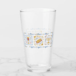 Hanukkah Wasserglas Glas