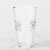 Hanukkah Wasserglas Glas (Links)