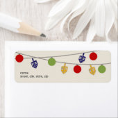 Hanukkah & Weihnachts-Rücksendeadressen-Aufkleber (Insitu)