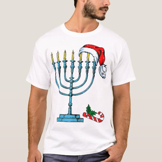 Hanukkah Weihnachtsfamilie Chr T-Shirt (Vorderseite)