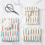 Hanukkah Weihnachtsfeiertag Klassische Rustikale K Geschenkpapier Set<br><div class="desc">Ein Design,  das perfekt für den Urlaub ist. Candle-Muster - 3 flache Blätter aus klassischem,  rustikalem Wrapping Paper. Happy Anschuldigungen und Feiertage zu geniessen</div>