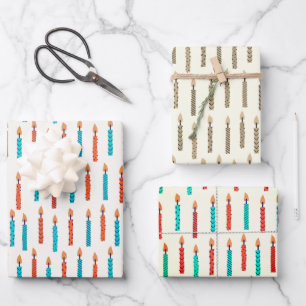 Hanukkah Weihnachtsfeiertag Klassische Rustikale K Geschenkpapier Set